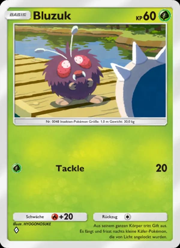 Bluzuk card in German