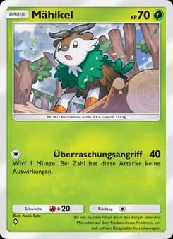 Mähikel card in German
