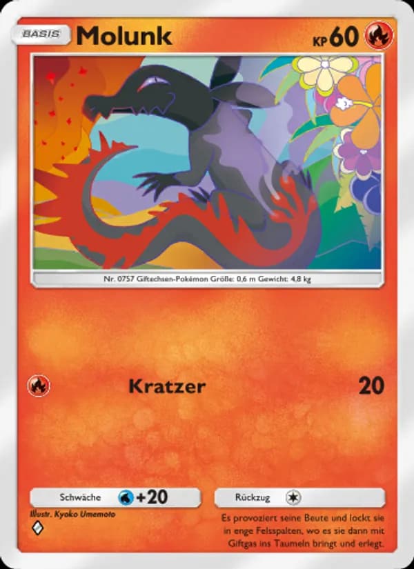 Molunk card in German