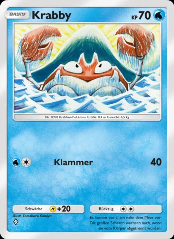 Krabby card in German