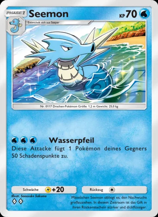 Seemon card in German