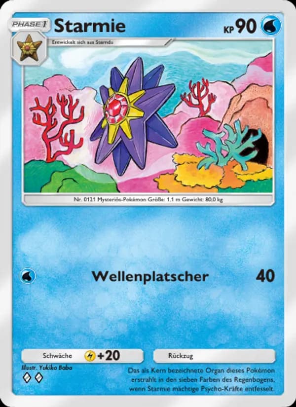 Starmie card in German