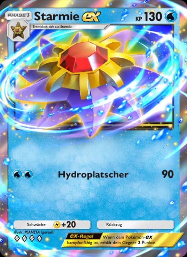 Starmie-ex card in German