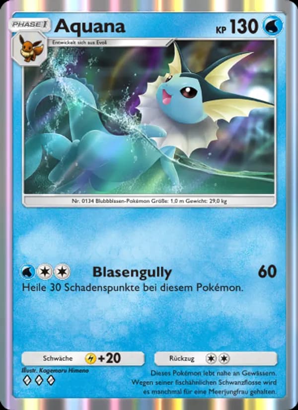 Aquana card in German