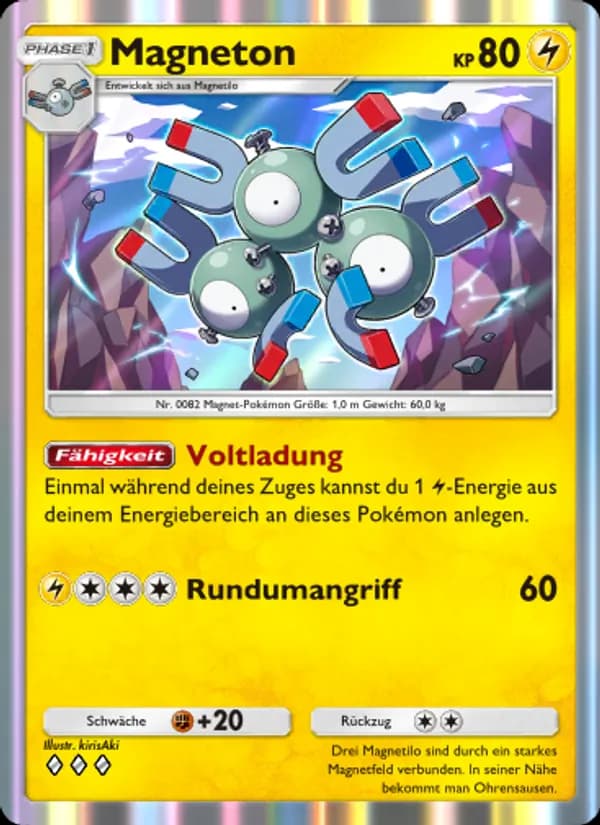 Magneton card in German