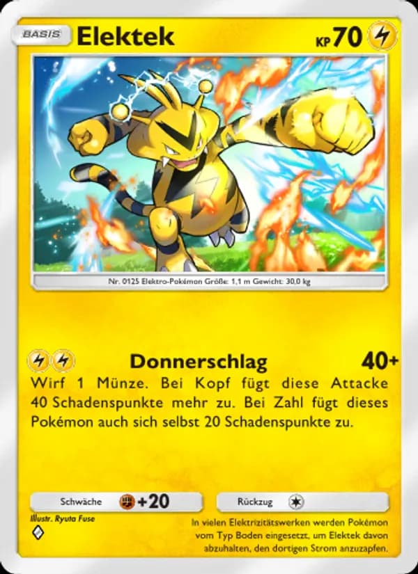 Elektek card in German