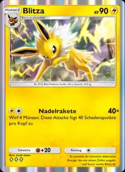 Blitza card in German