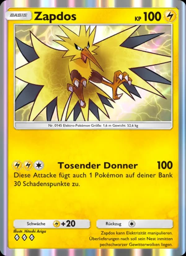 Zapdos card in German