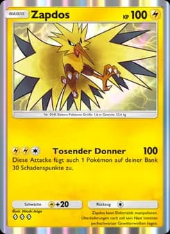 Zapdos card in German