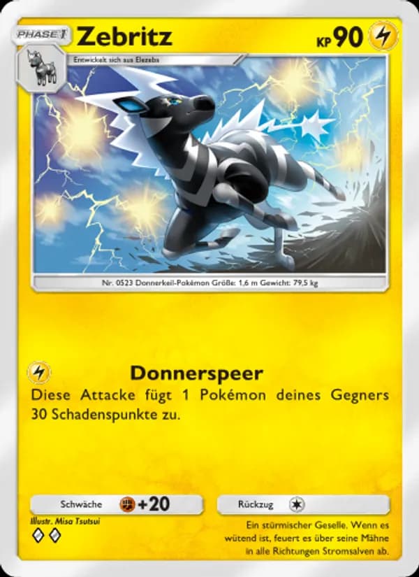 Zebritz card in German
