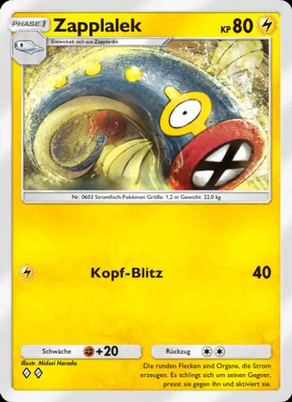 Zapplalek card in German