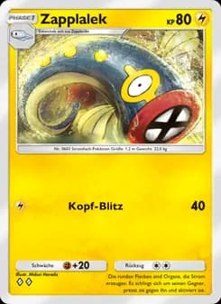 Zapplalek card in German
