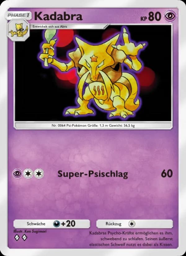 Kadabra card in German