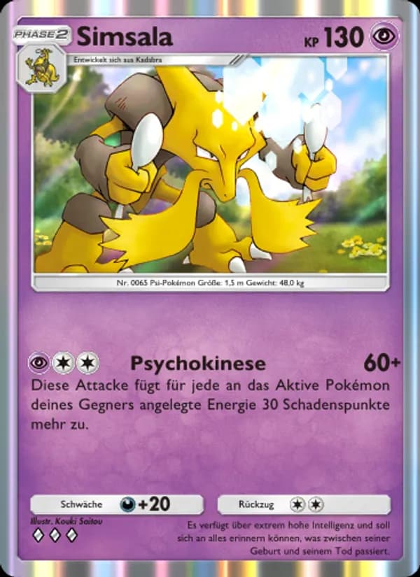Simsala card in German