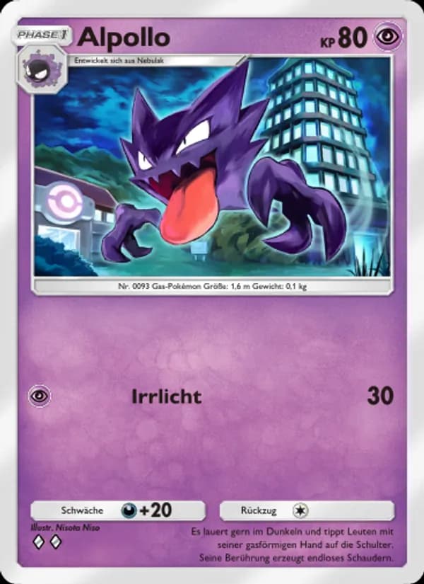 Alpollo card in German