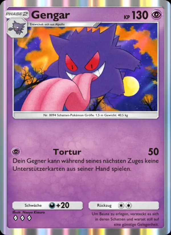 Gengar card in German