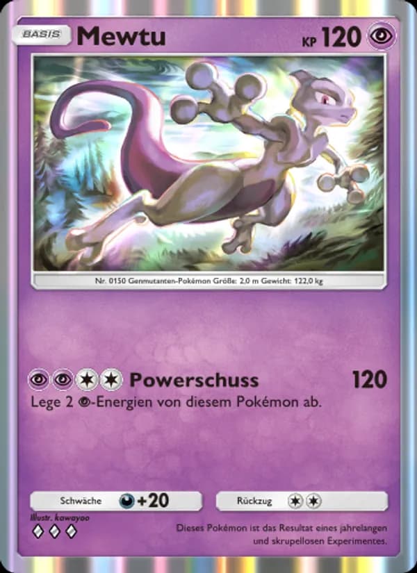 Mewtu card in German