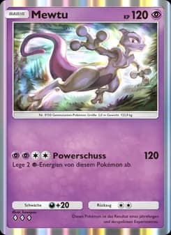 Mewtu card in German