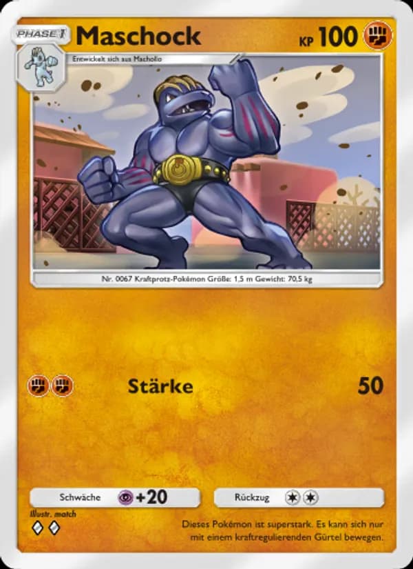 Maschock card in German