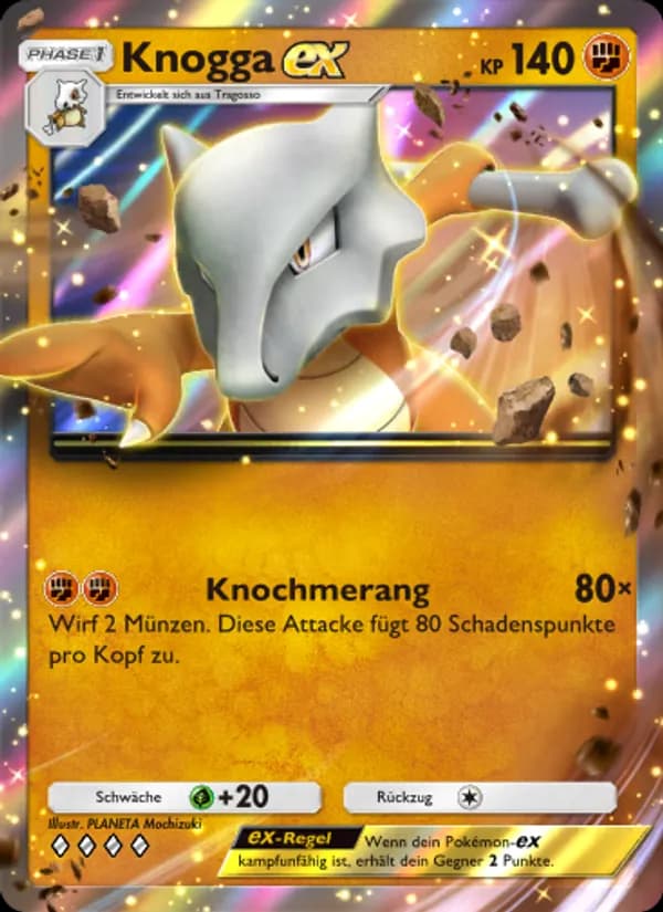 Knogga-ex card in German