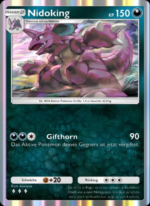 Nidoking card in German