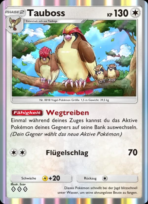 Tauboss card in German