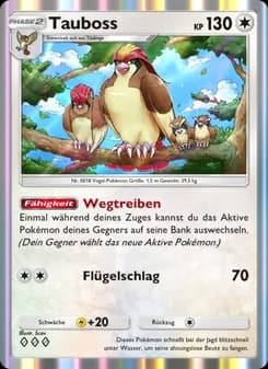 Tauboss card in German