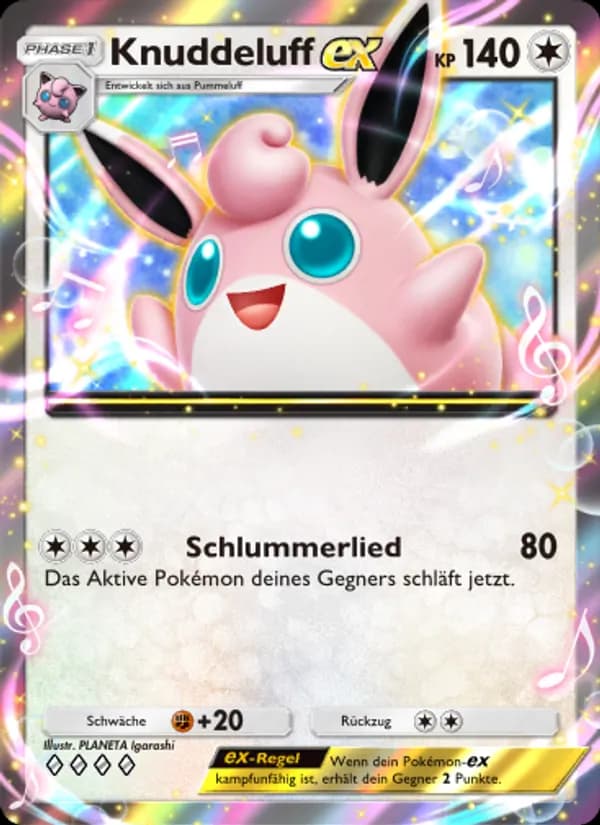 Knuddeluff-ex card in German