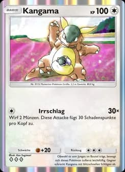 Kangama card in German