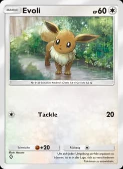 Evoli card in German