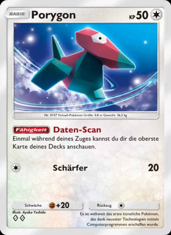 Porygon card in German