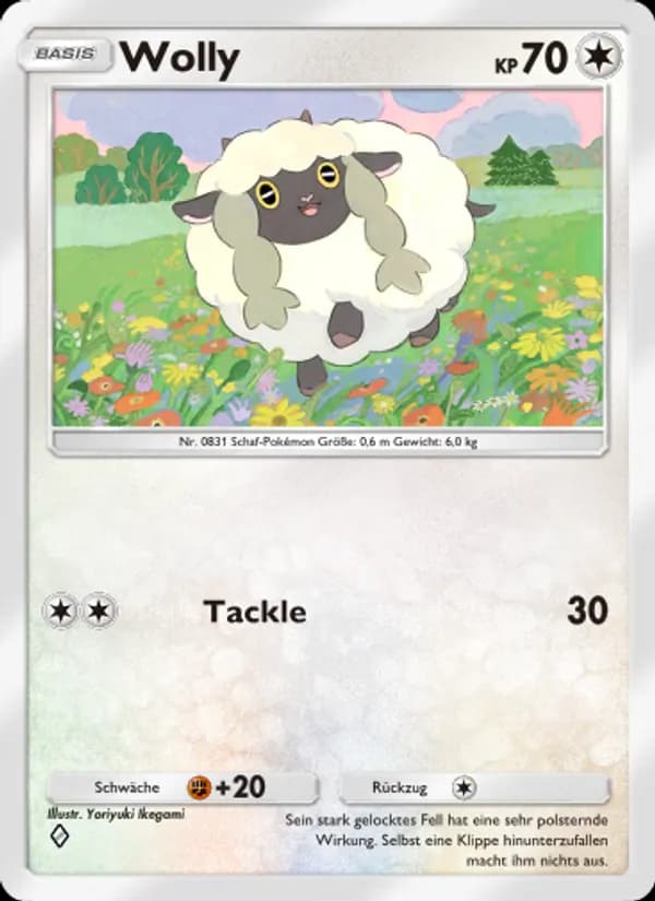 Wolly card in German