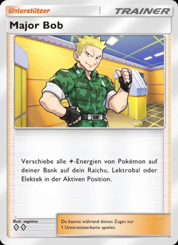 Major Bob card in German