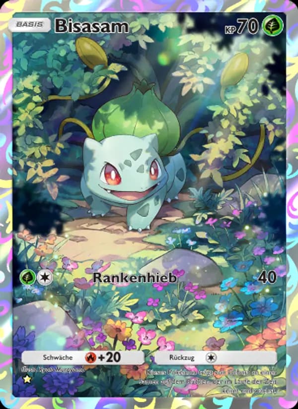 Bisasam card in German
