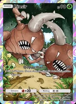 Pinsir card in German