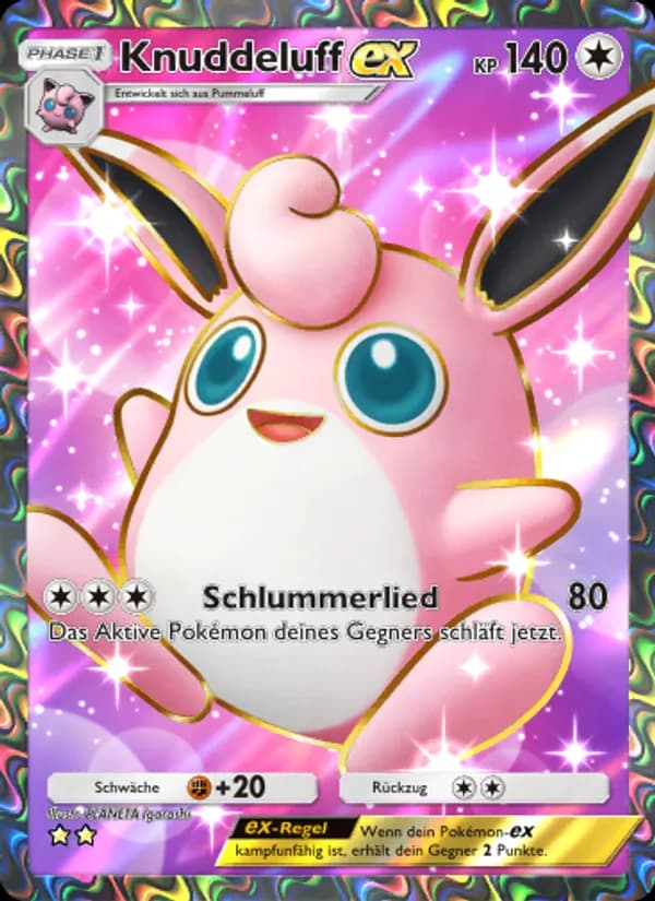 Knuddeluff-ex card in German