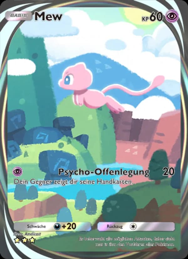Mew card in German