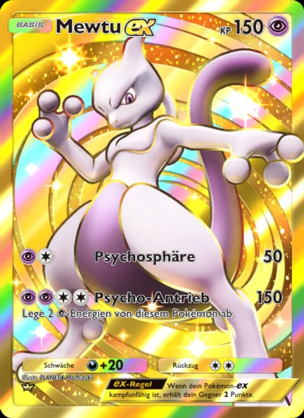 Mewtu-ex card in German