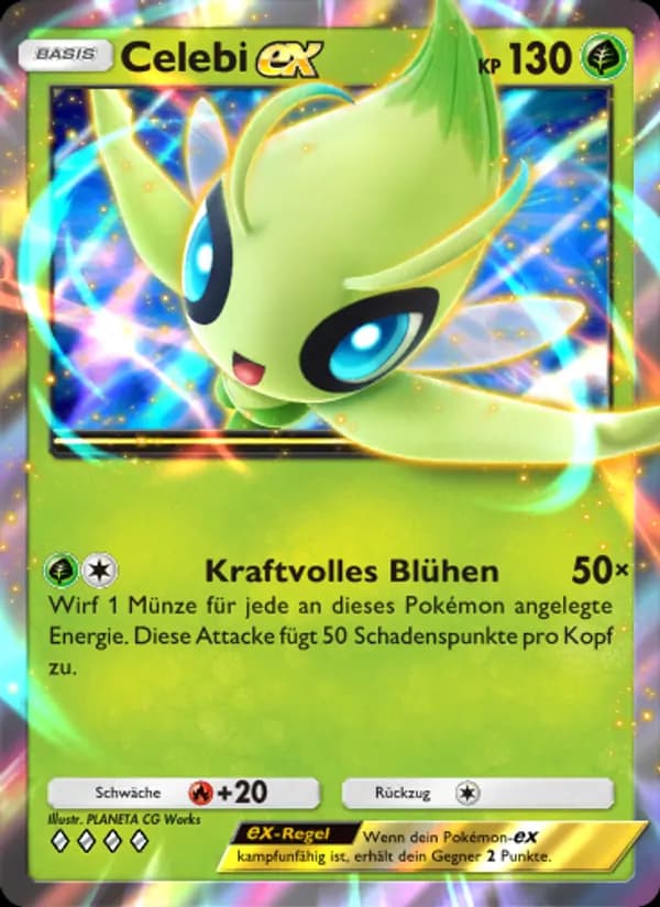 Celebi-ex card in German
