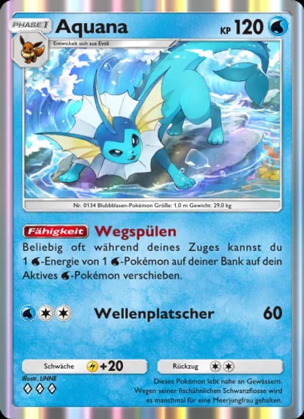 Aquana card in German