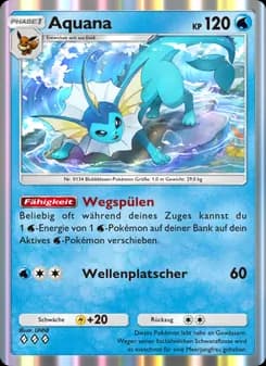 Aquana card in German