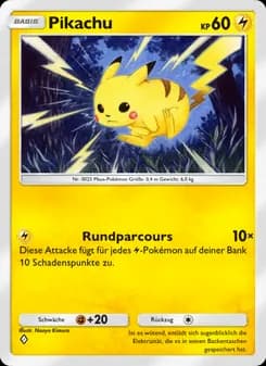 Pikachu card in German