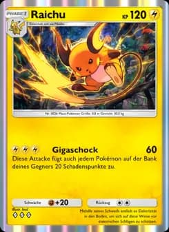 Raichu card in German