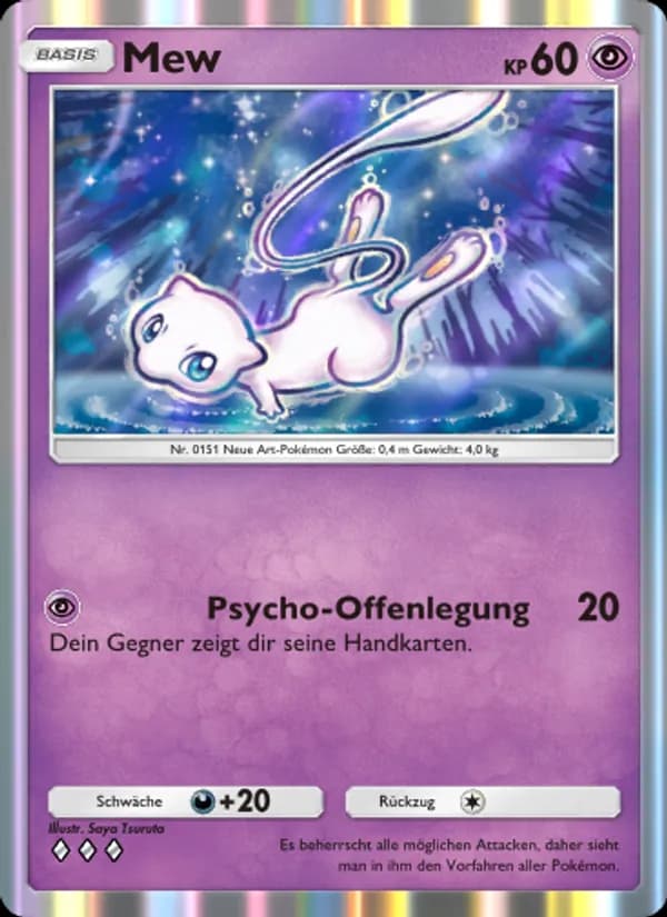 Mew card in German