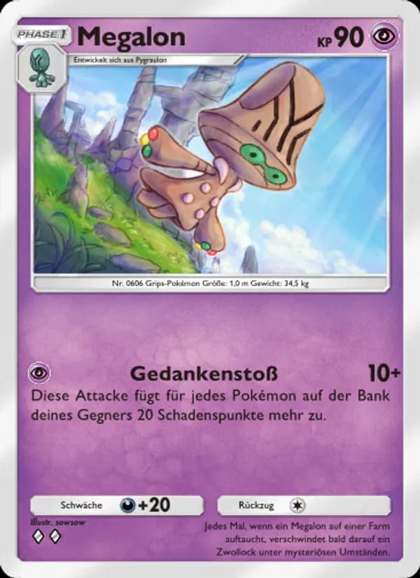 Megalon card in German