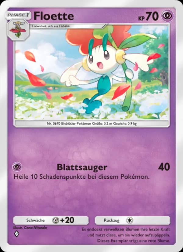 Floette card in German