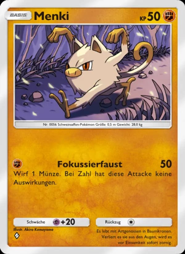 Menki card in German