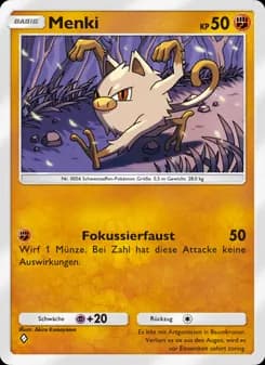 Menki card in German