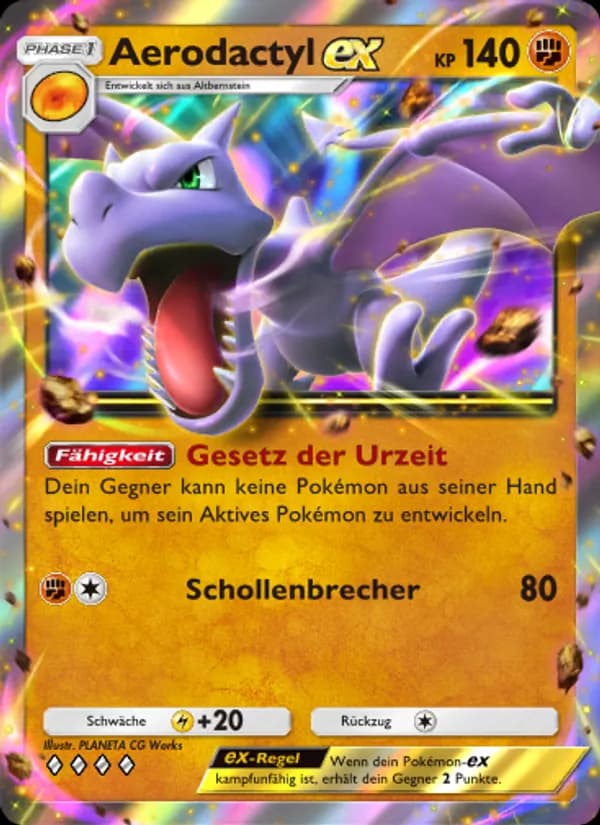 Aerodactyl-ex card in German