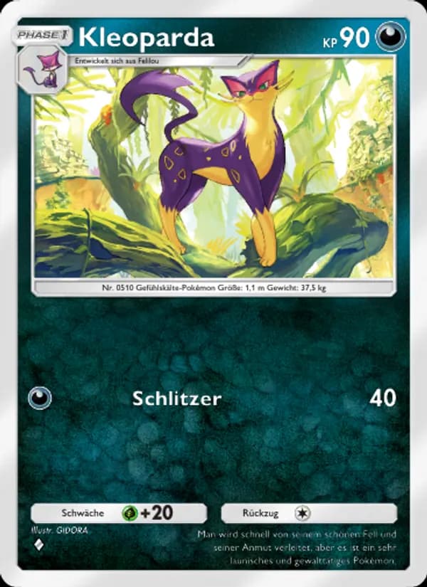 Kleoparda card in German